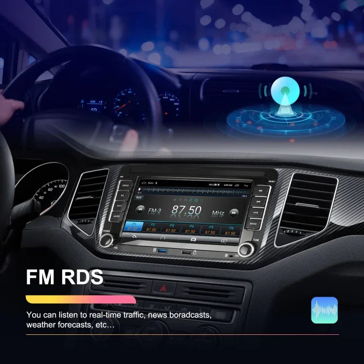 جهاز تشغيل فولكس فاجن/سكودا 1+32 جيجابايت بشاشة كبيرة، يدعم Carplay وأندرويد والملاحة وكاميرا الرجوع، جهاز متكامل، 1+32G
