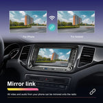 جهاز تشغيل فولكس فاجن/سكودا 1+32 جيجابايت بشاشة كبيرة، يدعم Carplay وأندرويد والملاحة وكاميرا الرجوع، جهاز متكامل، 1+32G
