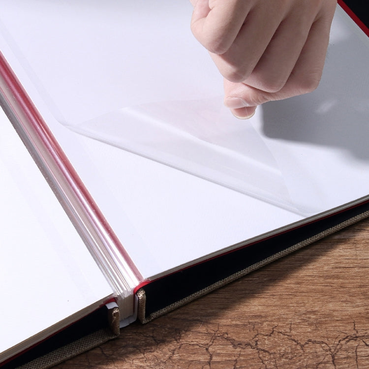 ألبوم فيلم لاصق بسيط من الكتان، عائلي رجعي، سعة كبيرة، هدايا يدوية مبتكرة