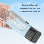 Simple Square Mug Portable Leak-Proof Plastic Cup Sports Camping Bottle, 500ml