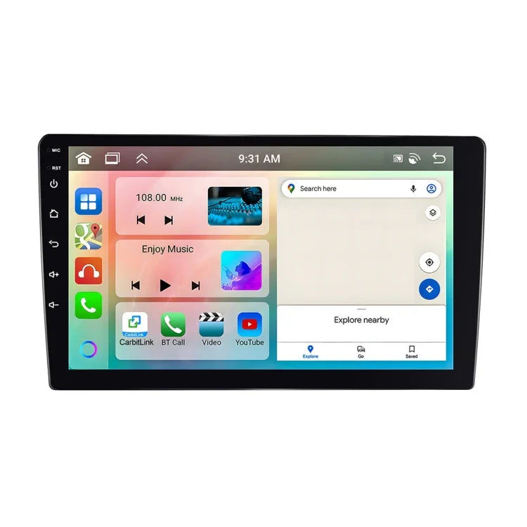 جهاز تشغيل أندرويد عالمي بشاشة HD كبيرة 6+128 جيجابايت، مشغل بلوتوث للسيارة، ملاحة GPS أندرويد، جهاز متكامل، 7 إنش، 9 إنش، 10.1 إنش