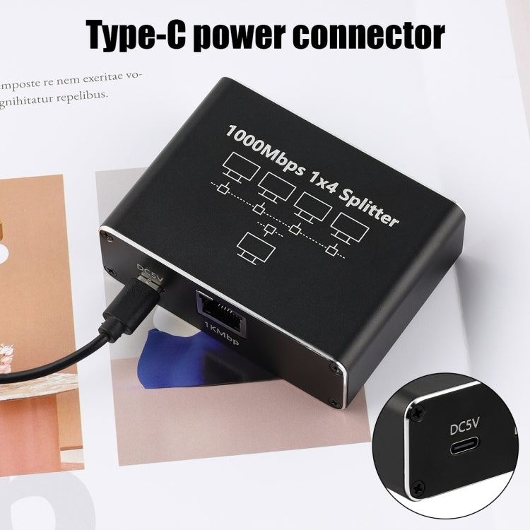 مقسم شبكة جيجابت، موزع شبكة RJ45، 1 إلى 3، 1 إلى 4