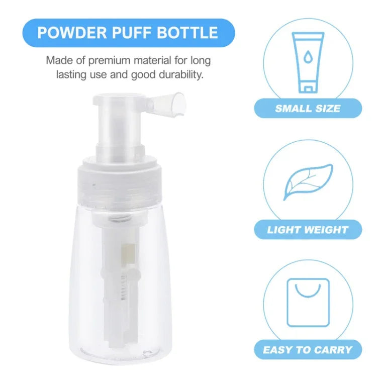 Prickly Heat Powder Spray Bottle Portable Empty Plastic Bottle, 180ml