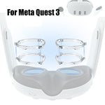 إطار نظارات مغناطيسي VR لـ Meta Quest 3، إطار L&R شفاف، عدسة مضادة للضوء الأزرق + إطار شفاف، إطار L&R أسود، عدسة مضادة للضوء الأزرق + إطار أسود