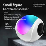 مكبر صوت بلوتوث صغير SY-688 TWS مع إضاءة RGB ملونة، SY-688 أبيض