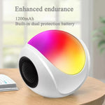 مكبر صوت بلوتوث صغير SY-688 TWS مع إضاءة RGB ملونة، SY-688 أبيض