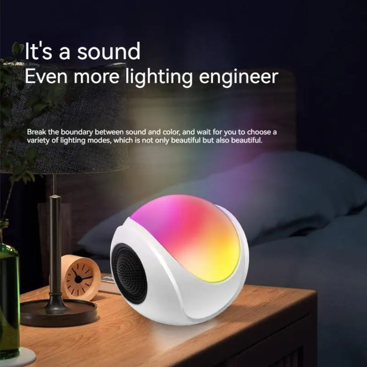 مكبر صوت بلوتوث صغير SY-688 TWS مع إضاءة RGB ملونة، SY-688 أبيض
