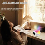 مكبر صوت بلوتوث صغير SY-688 TWS مع إضاءة RGB ملونة، SY-688 أبيض