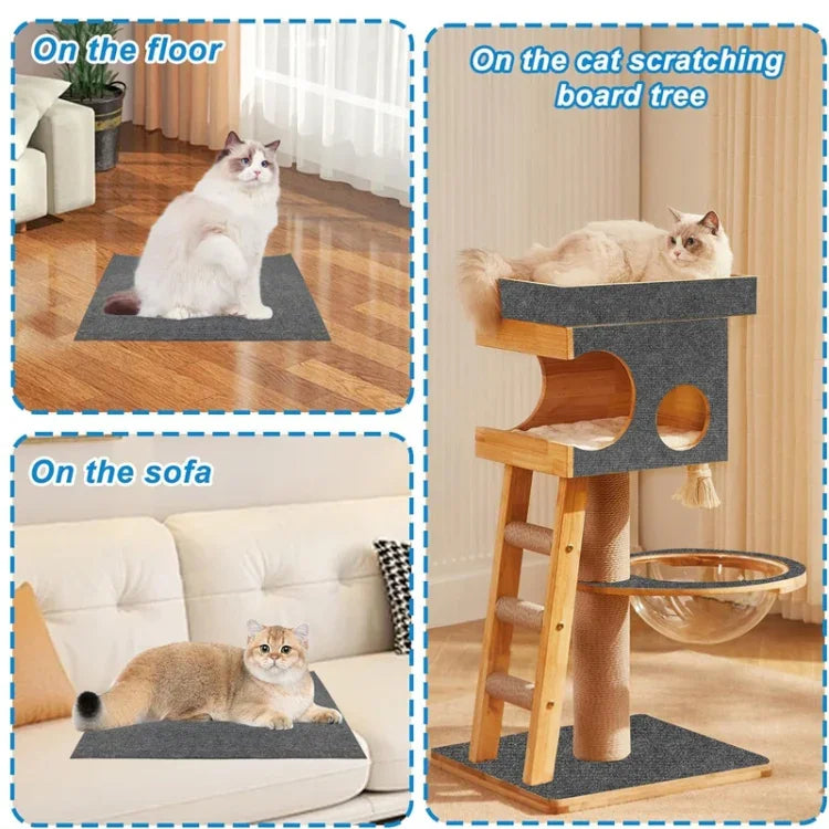 حصيرة خدش للقطط ذاتية اللصق قابلة للتقليم، خدش تسلق للقطط DIY، 30 × 100 سم، 40 × 100 سم، 60 × 100 سم