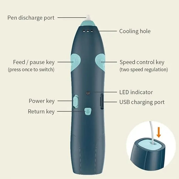مجموعة قلم رسم جرافيتي لاسلكي منخفض الحرارة مع شحن USB للأطفال DIY قلم رسم ثلاثي الأبعاد