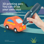 مجموعة قلم رسم جرافيتي لاسلكي منخفض الحرارة مع شحن USB للأطفال DIY قلم رسم ثلاثي الأبعاد
