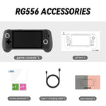 جهاز ألعاب محمول ANBERNIC RG556 بنظام أندرويد 13، شاشة AMOLED بحجم 5.48 بوصة، واي فاي، بلوتوث، مشغل ألعاب، 128GB+128GB، 128GB+256GB