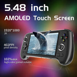 جهاز ألعاب محمول ANBERNIC RG556 بنظام أندرويد 13، شاشة AMOLED بحجم 5.48 بوصة، واي فاي، بلوتوث، مشغل ألعاب، 128GB+128GB، 128GB+256GB