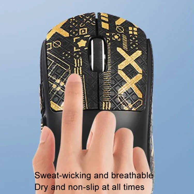 ملصقات مضادة للانزلاق وماصة للعرق لفأرة Logitech GPW الجيل الثاني، طباعة بيضاء نصف محيط، طباعة سوداء ذهبية نصف محيط، طباعة سوداء نصف محيط، طباعة سوداء كاملة المحيط، طباعة بيضاء كاملة المحيط، طباعة سوداء ذهبية كاملة المحيط