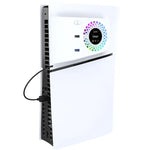 مروحة تبريد مع غطاء وجه لجهاز PS5 Slim ipega PG-P5S019 مع مركز USB وأضواء RGB، ipega PG-P5S019