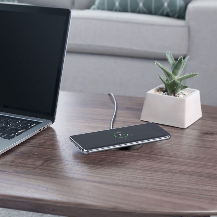 DSW-36B شاحن لاسلكي صغير للهواتف المحمولة 15W شحن سريع Type-C دائري QI، DSW-36B