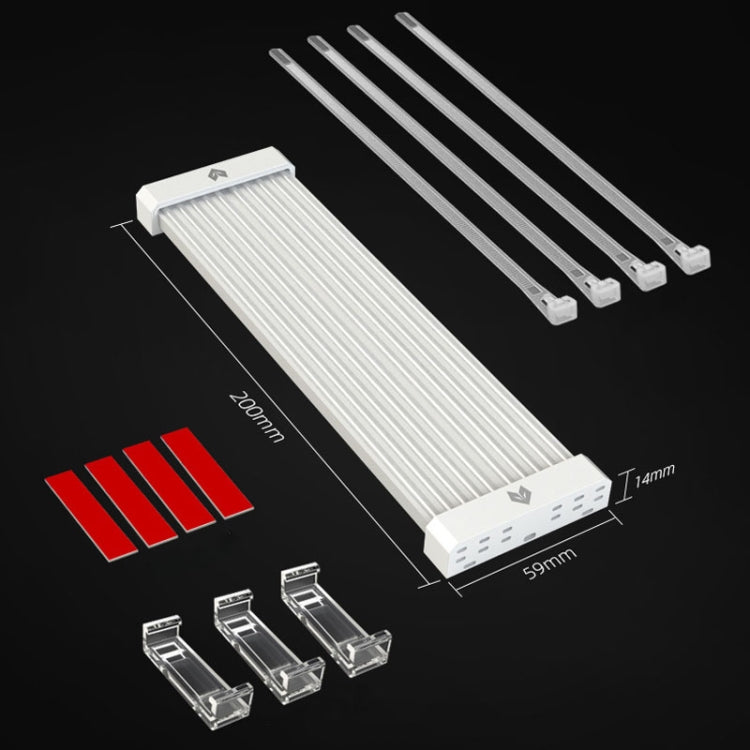 كابل AOSOR Al200 Neon للوحة الأم وبطاقة الرسومات وتزيين خط طاقة مزود الطاقة، AL200