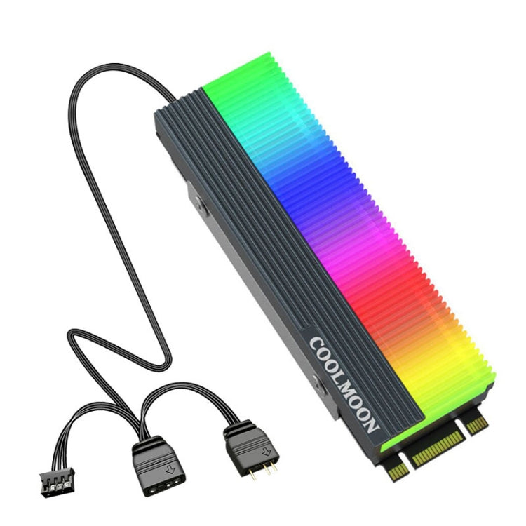 مبرد قرص الحالة الصلبة M.2 2280 من COOLMOON CM-M2A 5V ARGB، CM-M2A