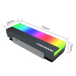 مبرد قرص الحالة الصلبة M.2 2280 من COOLMOON CM-M2A 5V ARGB، CM-M2A