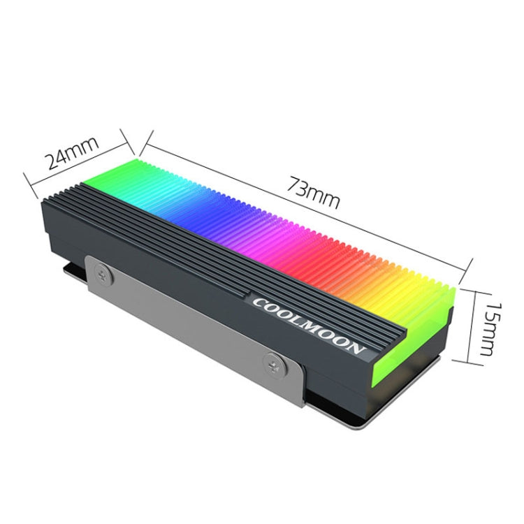 مبرد قرص الحالة الصلبة M.2 2280 من COOLMOON CM-M2A 5V ARGB، CM-M2A