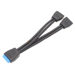 كابل تمديد USB3.0 بموصل 19 دبوس للوحة الأم للكمبيوتر، 21 سم 19 دبوس