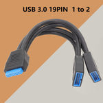 كابل تمديد USB3.0 بموصل 19 دبوس للوحة الأم للكمبيوتر، 21 سم 19 دبوس