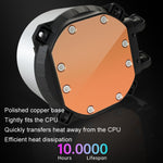 مبرد وحدة المعالجة المركزية بتبريد مائي مدمج مع عدسة رقمية ARGB من COOLMOON CM-YM-240T مع عرض درجة الحرارة، CM-YM-240T