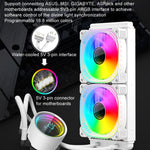 مبرد وحدة المعالجة المركزية بتبريد مائي مدمج مع عدسة رقمية ARGB من COOLMOON CM-YM-240T مع عرض درجة الحرارة، CM-YM-240T