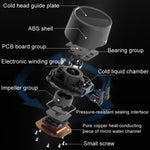 مبرد وحدة المعالجة المركزية بتبريد مائي مدمج مع عدسة رقمية ARGB من COOLMOON CM-YM-240T مع عرض درجة الحرارة، CM-YM-240T