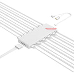 مروحة هيكل COOLMOON AM10 ARGB+PWM مع 10 منافذ مزدوجة للتحكم في درجة الحرارة، موزع 5V 3Pin HUB