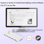 مروحة هيكل COOLMOON AM10 ARGB+PWM مع 10 منافذ مزدوجة للتحكم في درجة الحرارة، موزع 5V 3Pin HUB