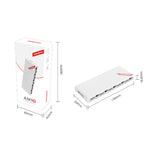 مروحة هيكل COOLMOON AM10 ARGB+PWM مع 10 منافذ مزدوجة للتحكم في درجة الحرارة، موزع 5V 3Pin HUB