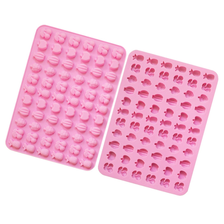 66 Grids Fruit Silicone Fudge Molds Mini Candy Molds, 66 Grids Fruit