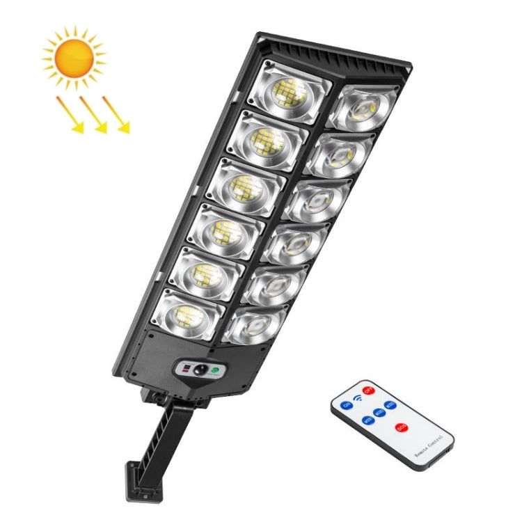 مصباح حديقة شمسي مزدوج الصف بقوة إضاءة LED قوية، مصابيح شارع استشعار، E-SMARTER W789A-6، E-SMARTER W789B-6