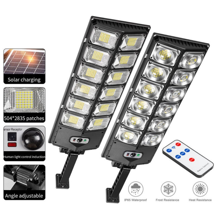 مصباح حديقة شمسي مزدوج الصف بقوة إضاءة LED قوية، مصابيح شارع استشعار، E-SMARTER W789A-6، E-SMARTER W789B-6