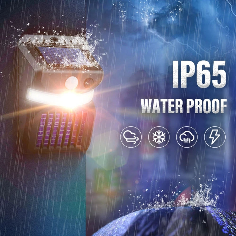 مصباح حائط شمسي LED E-SMARTER W792 مع ضوء بنفسجي لوظيفة مكافحة البعوض، حساس ذكي بشري، مصباح حديقة خارجي، ضوء أبيض، ضوء أبيض + أصفر