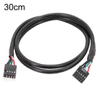 كابل تمديد USB2.0 بموصل 9 دبوس للوحة الأم، سلك مزدوج الحماية 26AWG، 20 سم، 30 سم، 50 سم، 60 سم