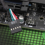 كابل تمديد USB2.0 بموصل 9 دبوس للوحة الأم، سلك مزدوج الحماية 26AWG، 20 سم، 30 سم، 50 سم، 60 سم