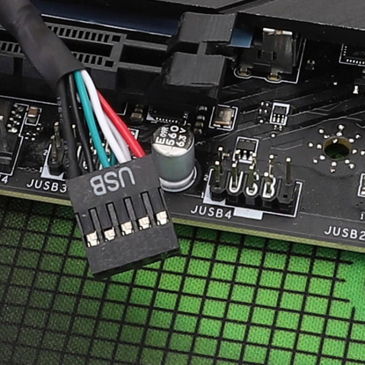 كابل تمديد USB2.0 بموصل 9 دبوس للوحة الأم، سلك مزدوج الحماية 26AWG، 20 سم، 30 سم، 50 سم، 60 سم