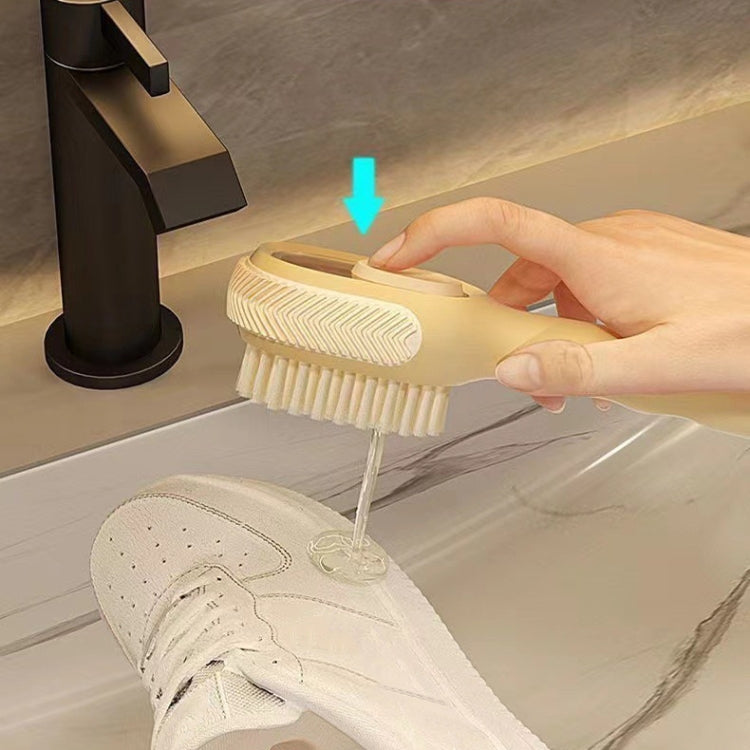 فرشاة أحذية متعددة الوظائف مملوءة بسائل، فرشاة تنظيف منزلية بشعيرات ناعمة للغسيل