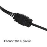 كابل مروحة 4 دبوس لمحول طاقة DC5521 إلى 12V لحافظة الكمبيوتر، DC5521 إلى 12V 4 دبوس