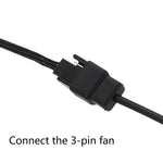 كابل مروحة 4 دبوس لمحول طاقة DC5521 إلى 12V لحافظة الكمبيوتر، DC5521 إلى 12V 4 دبوس
