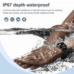ساعة ذكية رياضية لمراقبة الصحة مقاومة للماء IP67 بقياس 1.85 بوصة T12Pro مع بلوتوث ومكالمات