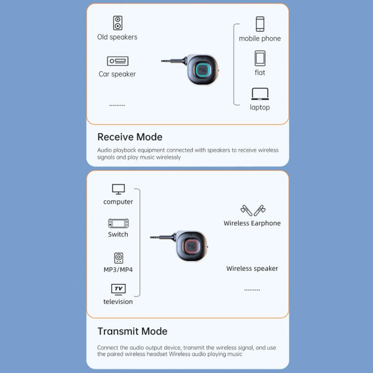 Car AUX Bluetooth 5.3 Audio Receiver Transmitter, C79