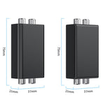 RCA Audio Ground Loop Isolator Anti-Interference Noise Reducer Eliminate Current Sound Bluetooth Receiver, Square, Ellipse