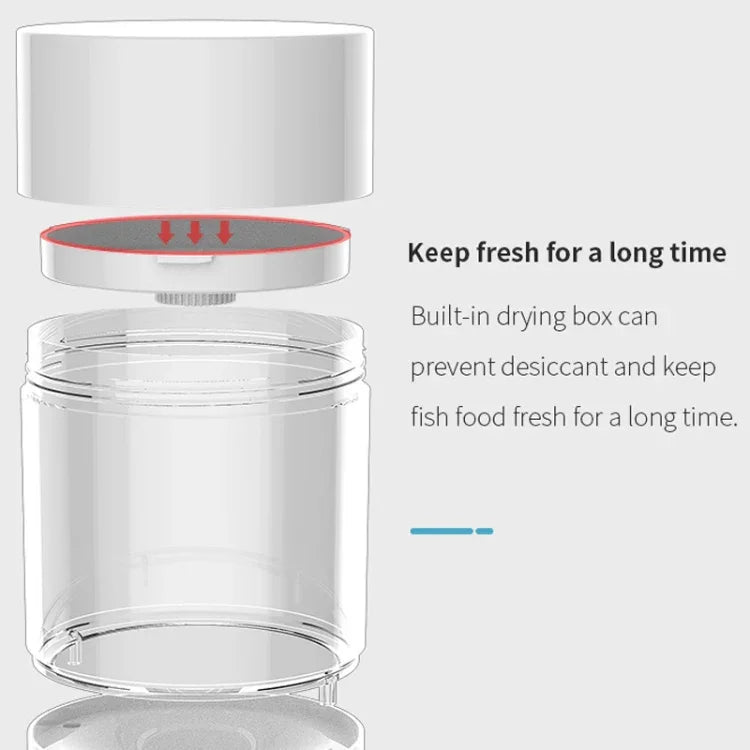 USB Direct Plug / Battery Dual-Use Automatic Fish Feeder Timing Dosing Feeder, O2