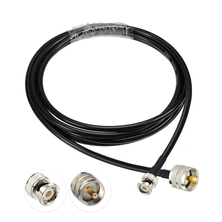 كابل محول BNC ذكر إلى UHF ذكر RG58، 0.5م، 1م، 2م، 3م، 5م، 8م، 10م