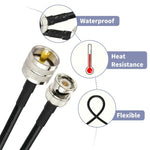 كابل محول BNC ذكر إلى UHF ذكر RG58، 0.5م، 1م، 2م، 3م، 5م، 8م، 10م