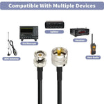 كابل محول BNC ذكر إلى UHF ذكر RG58، 0.5م، 1م، 2م، 3م، 5م، 8م، 10م
