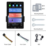 10.4 Inch MP5 Single Butt Vertical Screen Manual Rotation Android Navigation With Wireless Carplay Backup Camera